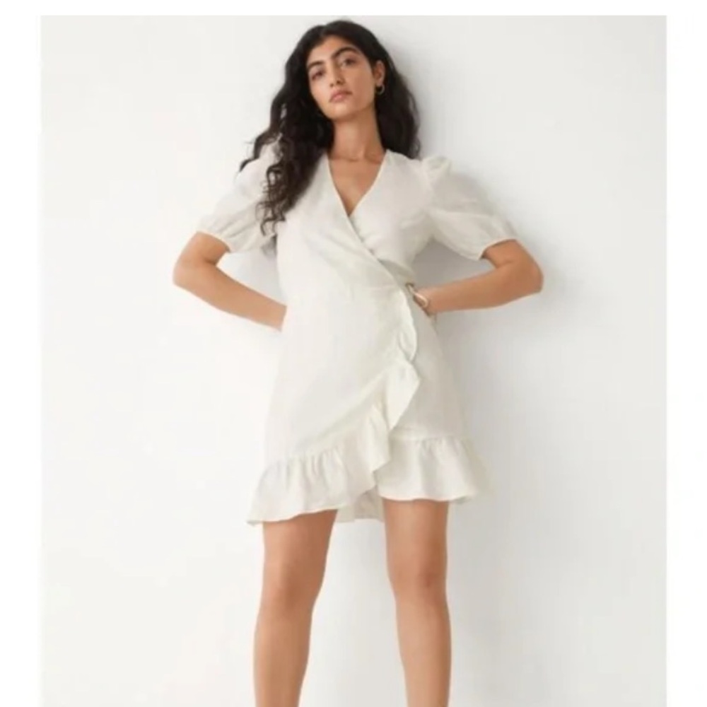 & Other Stories Linen Wrap Dress